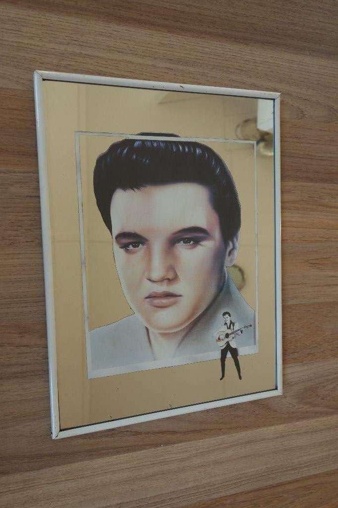 Spiegel Elvis Presley kleur., Ophalen of Verzenden, Zo goed als nieuw