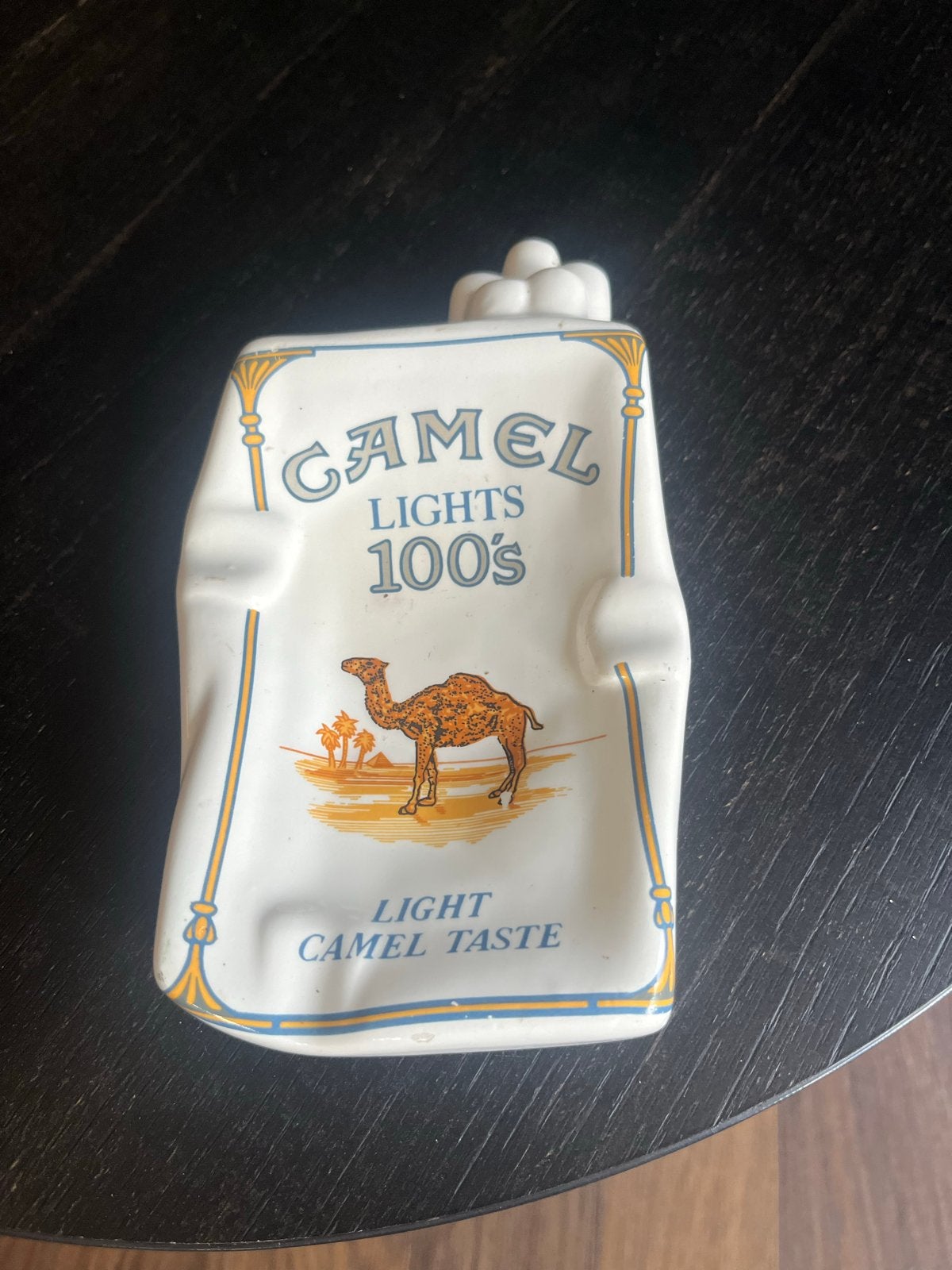Vintage Camel Lights 100's asbak - Keramiek, Verzamelen, Ophalen of Verzenden, Gebruikt