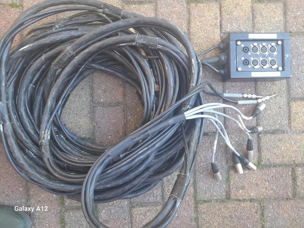 Multikabel met Stagebox - 8-kanaals XLR, Ophalen of Verzenden, Gebruikt, Apparatuur