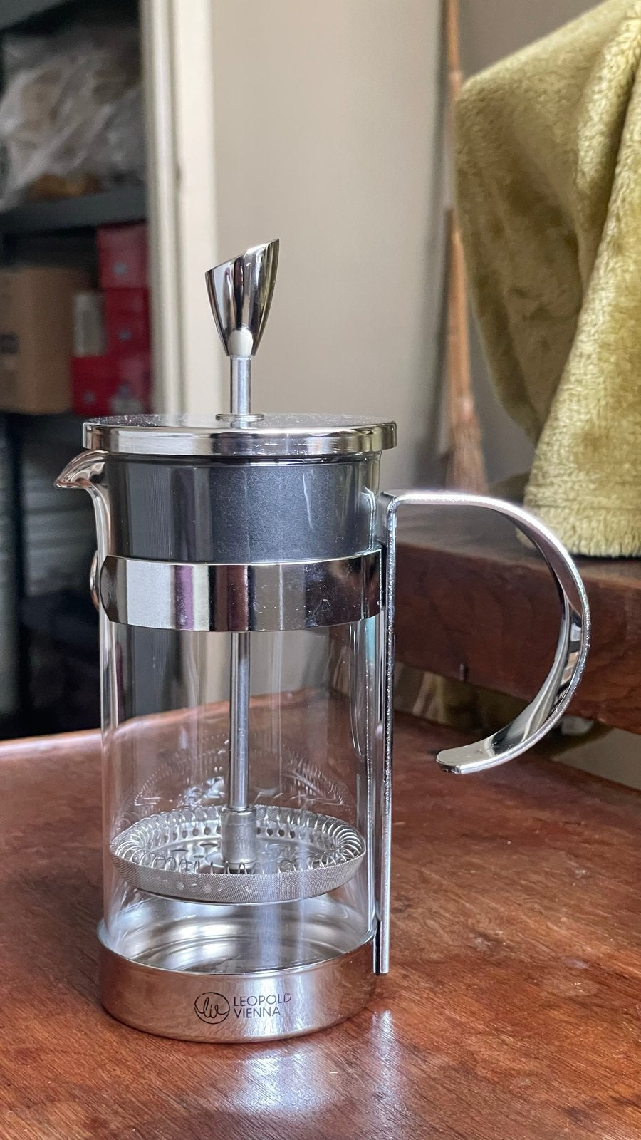 Leopold Vienna Cafetière - 250 ml, Zilver, Ophalen of Verzenden, Zo goed als nieuw, Overige merken