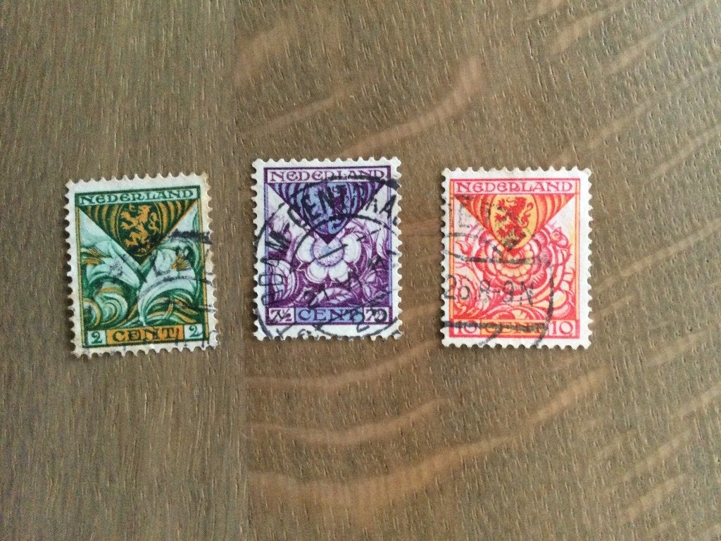 nederland NVPH 166-168 gestempeld, Ophalen of Verzenden, Gestempeld