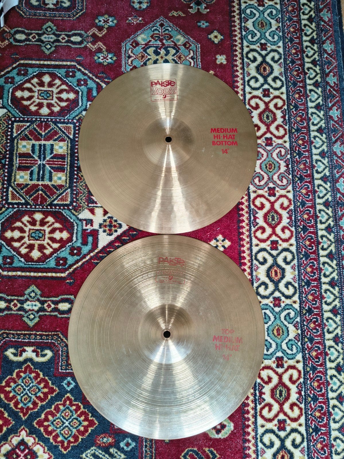 Vintage paiste 2002 red label medium 14" hihatt, Ophalen of Verzenden, Gebruikt, Overige merken