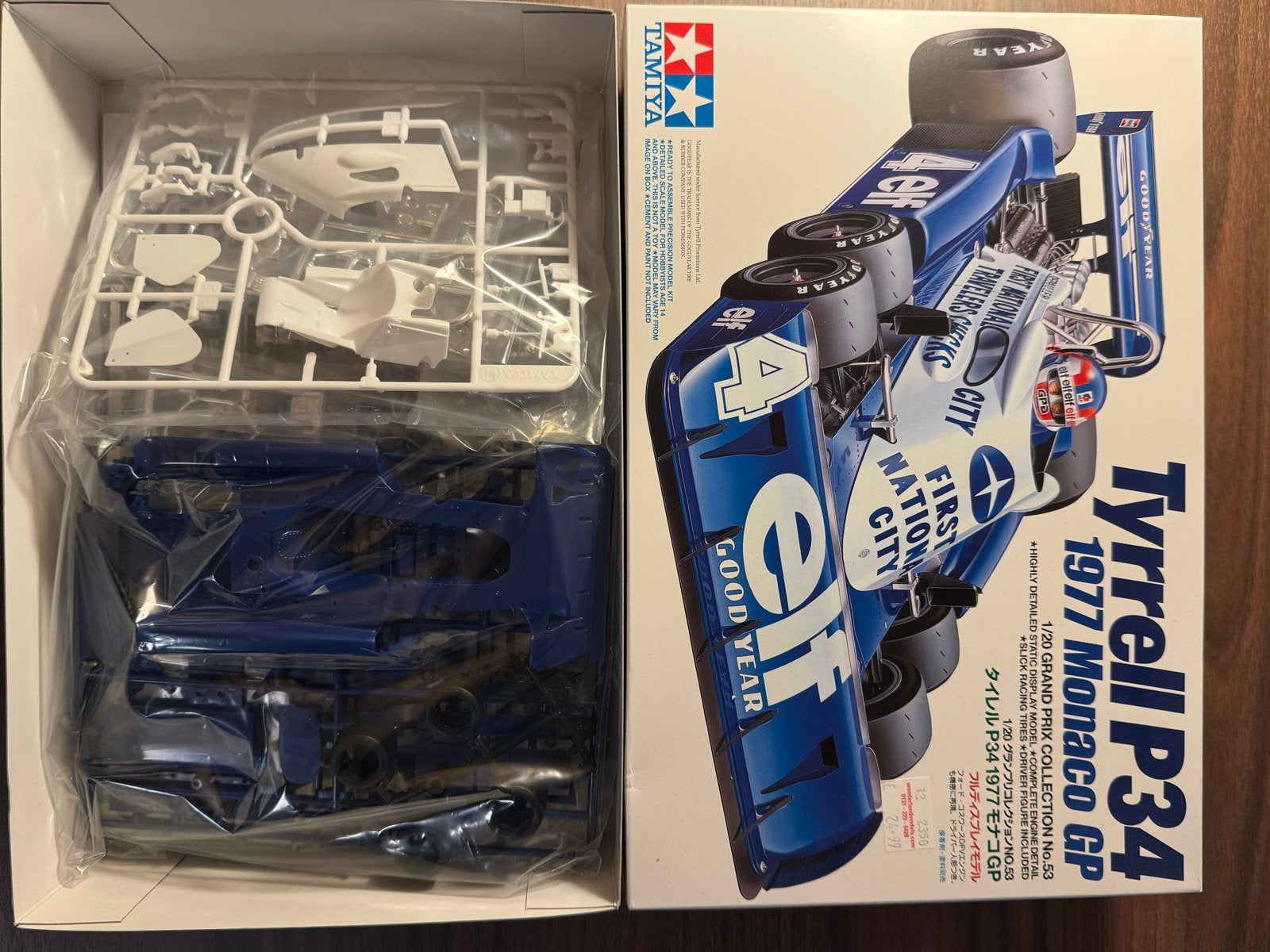 Tamiya Tyrrell P34 1977 Monaco GP 1:20 Modelbouw Kit, Auto, Groter dan 1:32, Nieuw, Ophalen of Verzenden