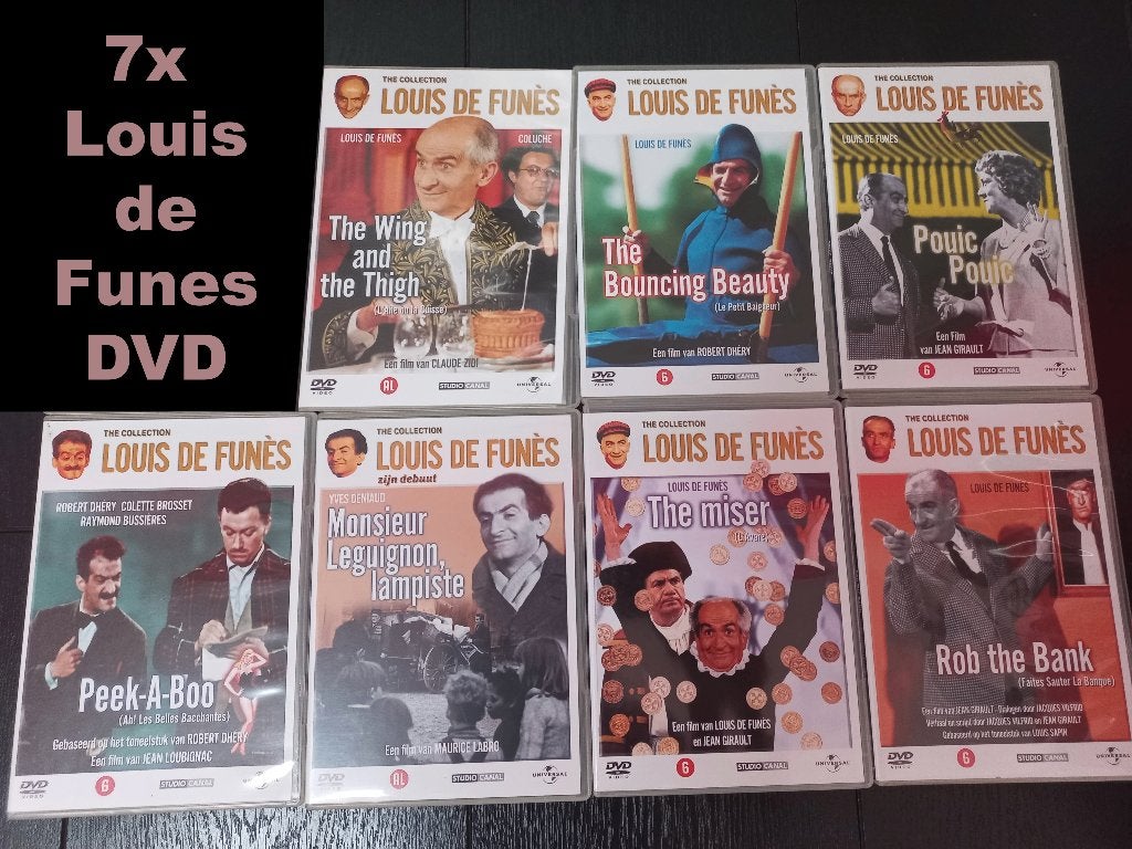Louis de Funes -7xDVD Collectie o.a. Le Petit Baigneur, Alle leeftijden, Nederlands, Frankrijk, Komedie