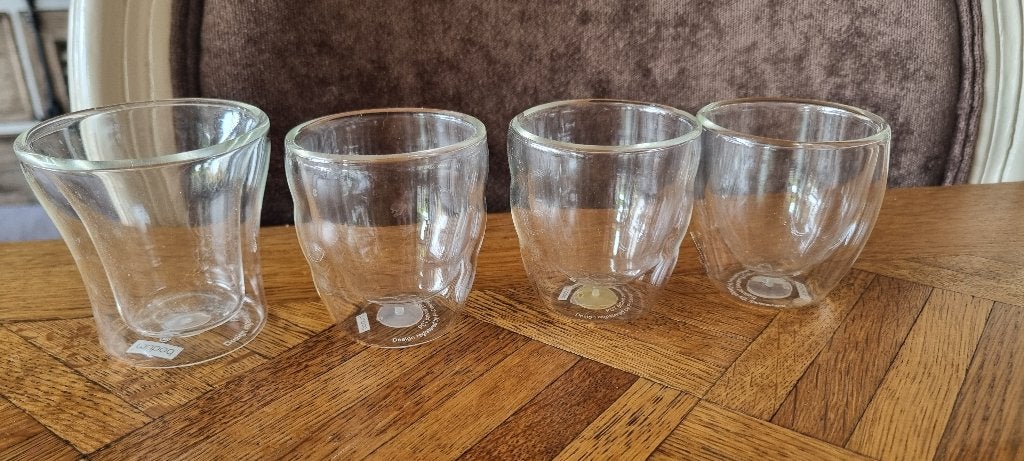 4 Bodum dubbelwandige glazen, Ophalen of Verzenden, Zo goed als nieuw, Overige typen