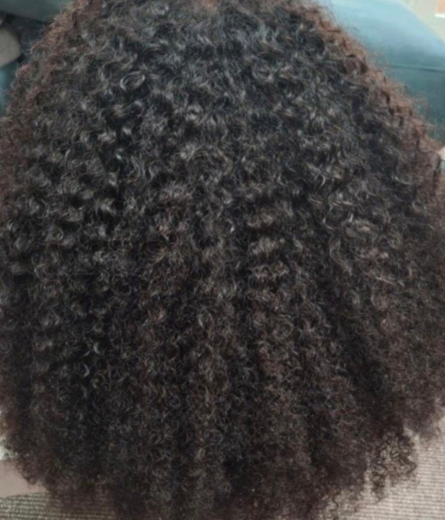 Human hair Afro kinky curly wig 16inch, Ophalen of Verzenden, Nieuw, Pruik of Haarverlenging