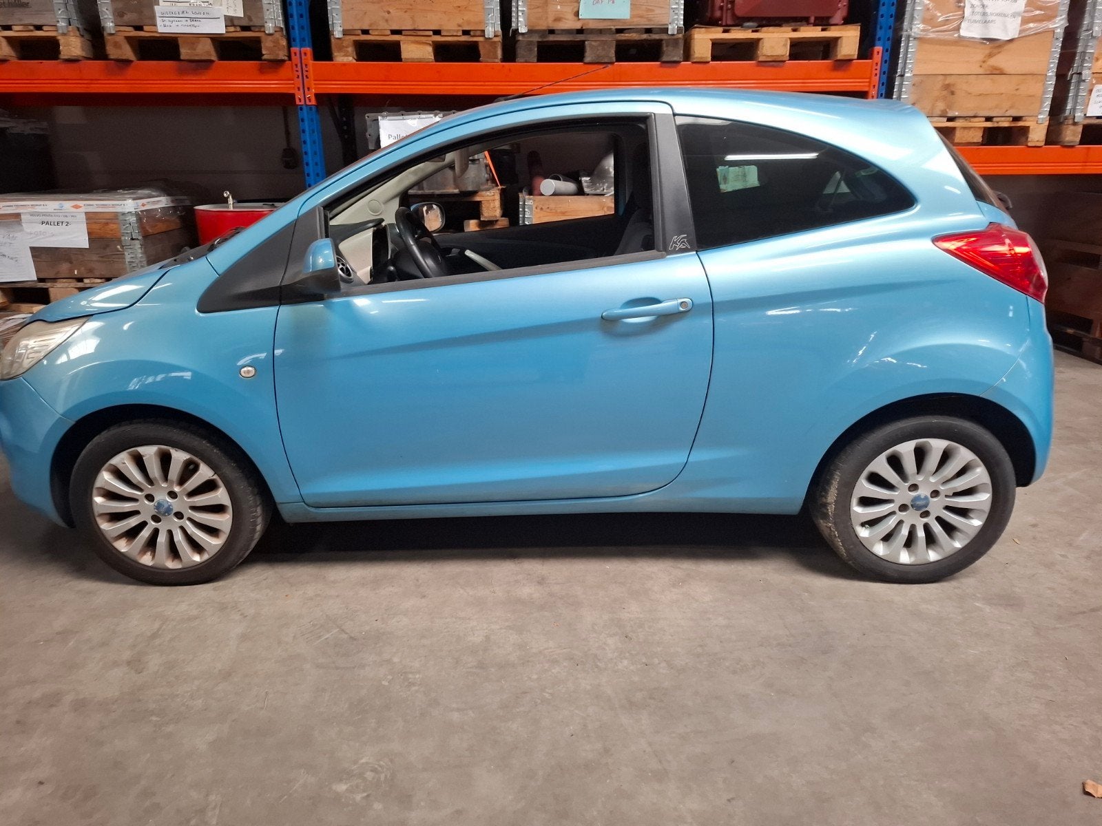 Ford Ka 1.2 51KW 2009 Blauw, Auto's, Voorwielaandrijving, Stof, 1242 cc, 4 cilinders