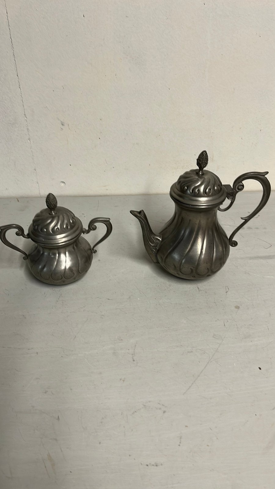 Antieke koffie en of thee potje en suikerpotje, Antiek en Kunst, Antiek | Koper en Brons, Ophalen of Verzenden