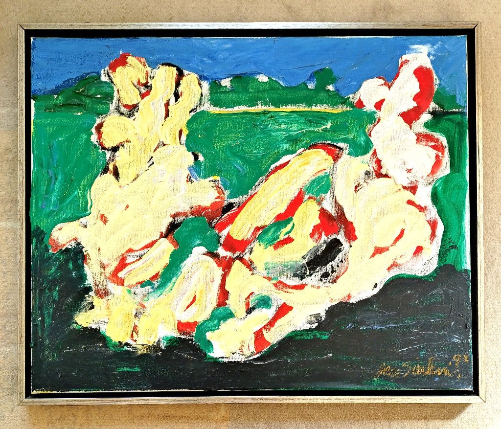 = Jan Sierhuis 1928-2023 = doek 65 x 80 cm =, Ophalen of Verzenden
