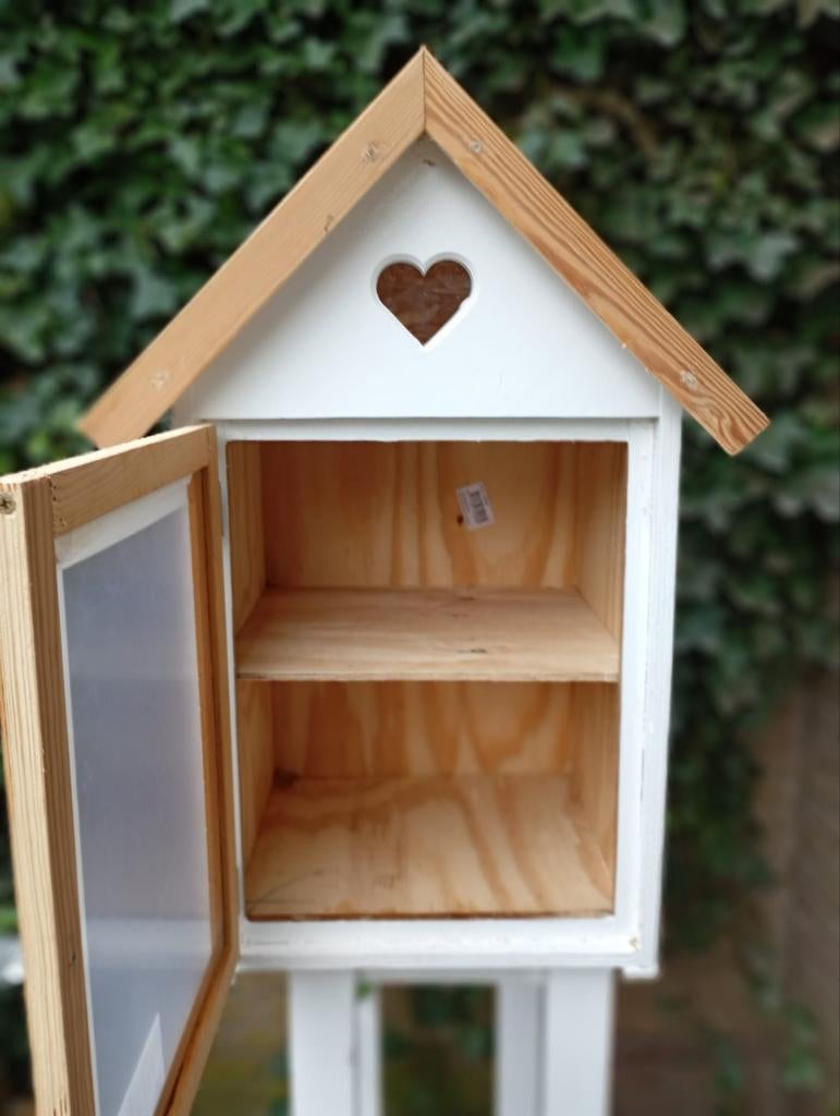 Minibieb mini bibliotheek ruilkastje mini huisje, Ophalen of Verzenden, Nieuw, Hout, Overige typen