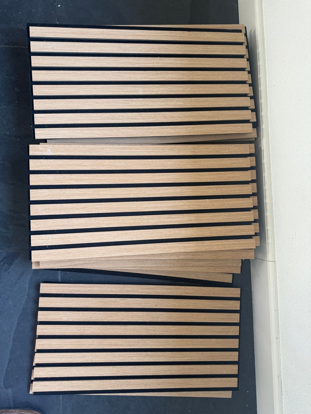 57 Action Akoestische wandpanelen - Hout en Zwart, Geluiddempend, Gebruikt, Ophalen of Verzenden, Modern