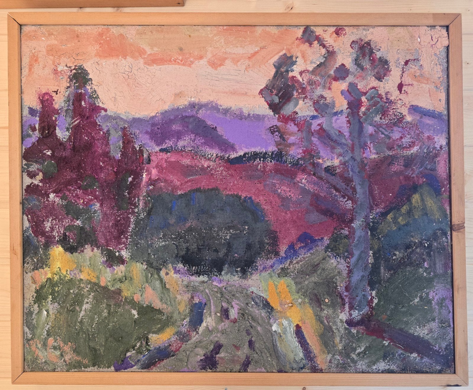 P.C. Kuiper De Ploeg-invloed schilderij 60 x 80 cm, Ophalen of Verzenden