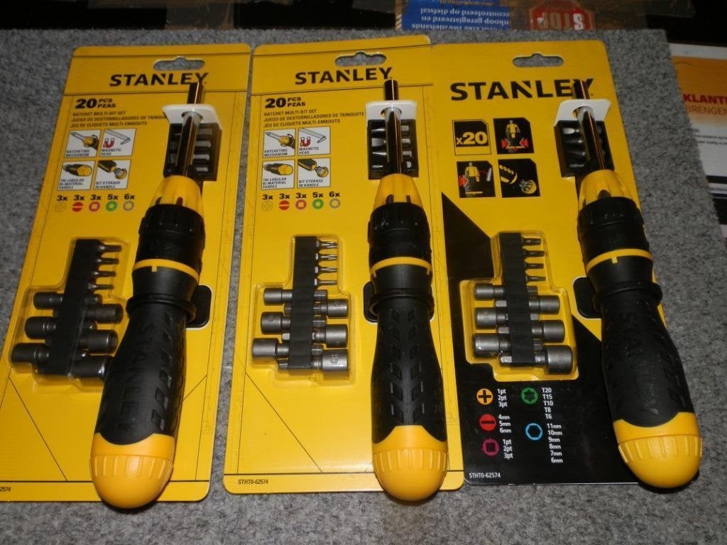 Stanley schroevendraaierset 20 pcs en dopsleutelset 38 delig, Auto diversen, Ophalen of Verzenden, Nieuw