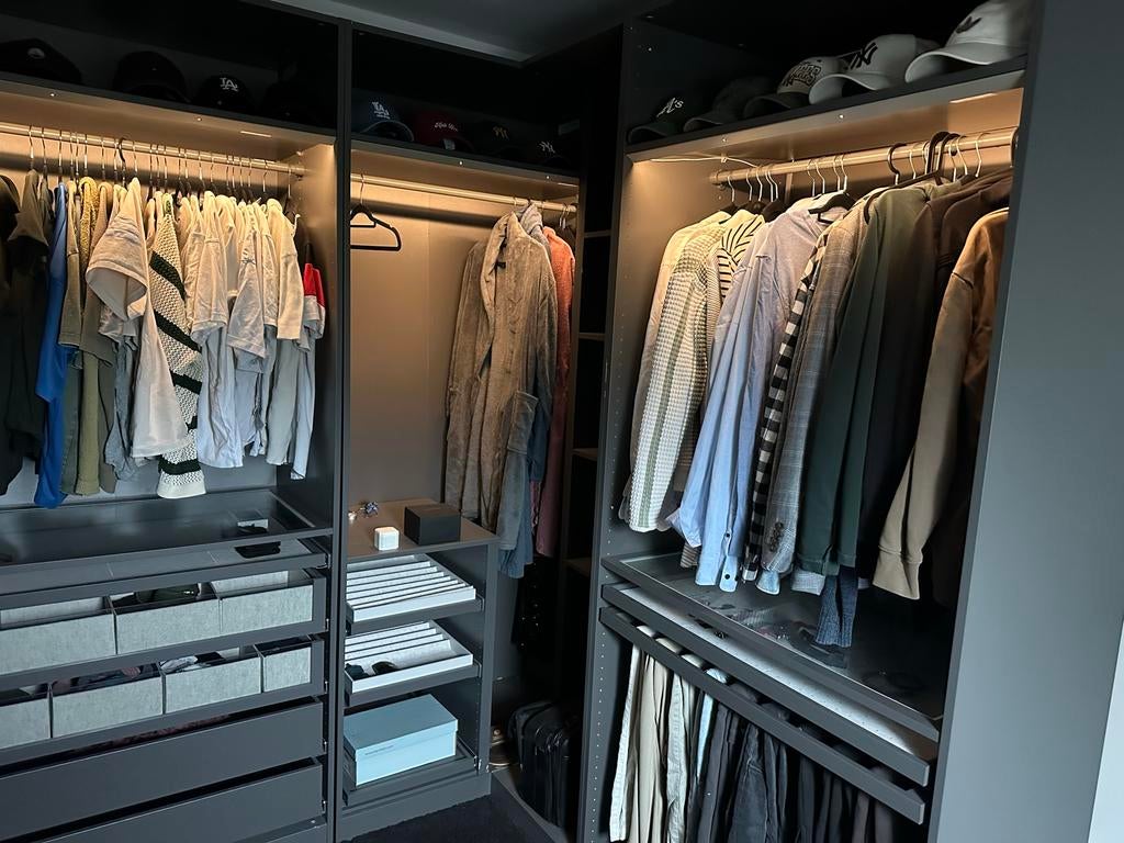 Complete Pax Kastenset met Luxe Accessoires en Verlichting, Ophalen, 200 cm of meer, Zo goed als nieuw, Met lade(s)