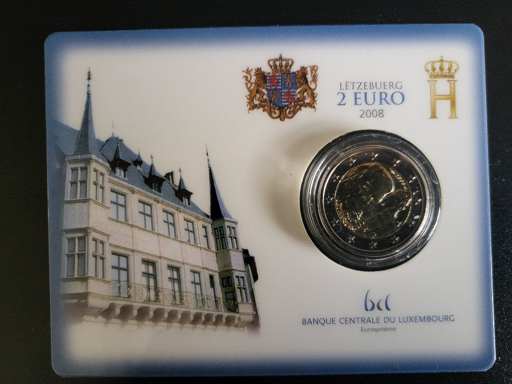 BU 2 euro herdenkingsmunt Luxemburg 2008 'Chateau de Berg', Postzegels en Munten, Munten | Europa | Euromunten, Ophalen of Verzenden