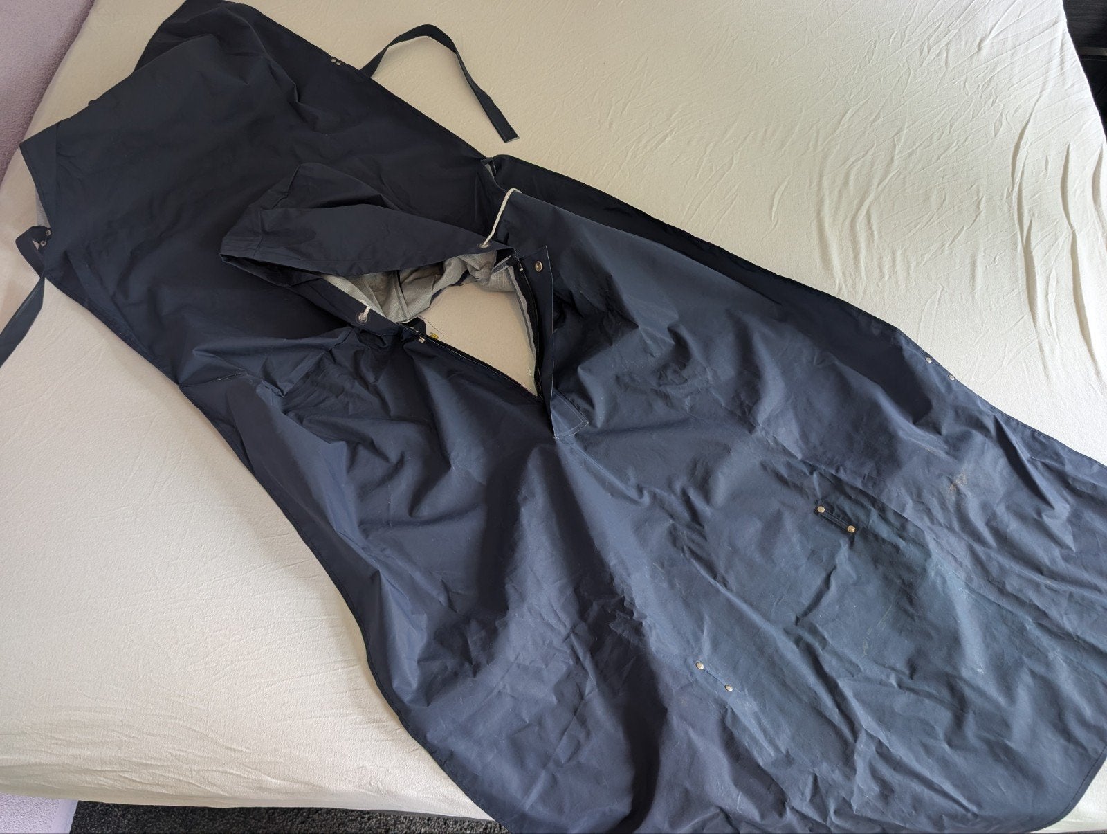 Anuy Regenponcho - Blauw - Maat L - Zo goed als nieuw, Ophalen of Verzenden, Zo goed als nieuw, Regenjas