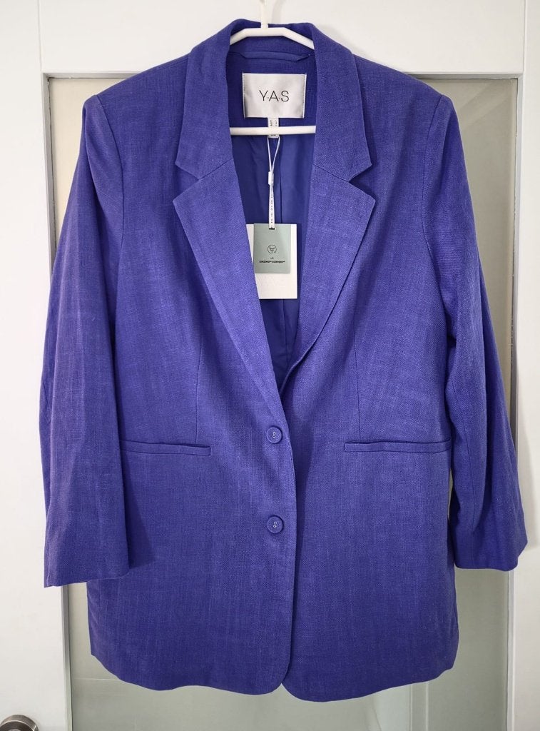 YAS kolbert Jasje en Broek Set - Nieuw met labels, Kostuum of Pak, Paars, Maat 42/44 (L), Nieuw