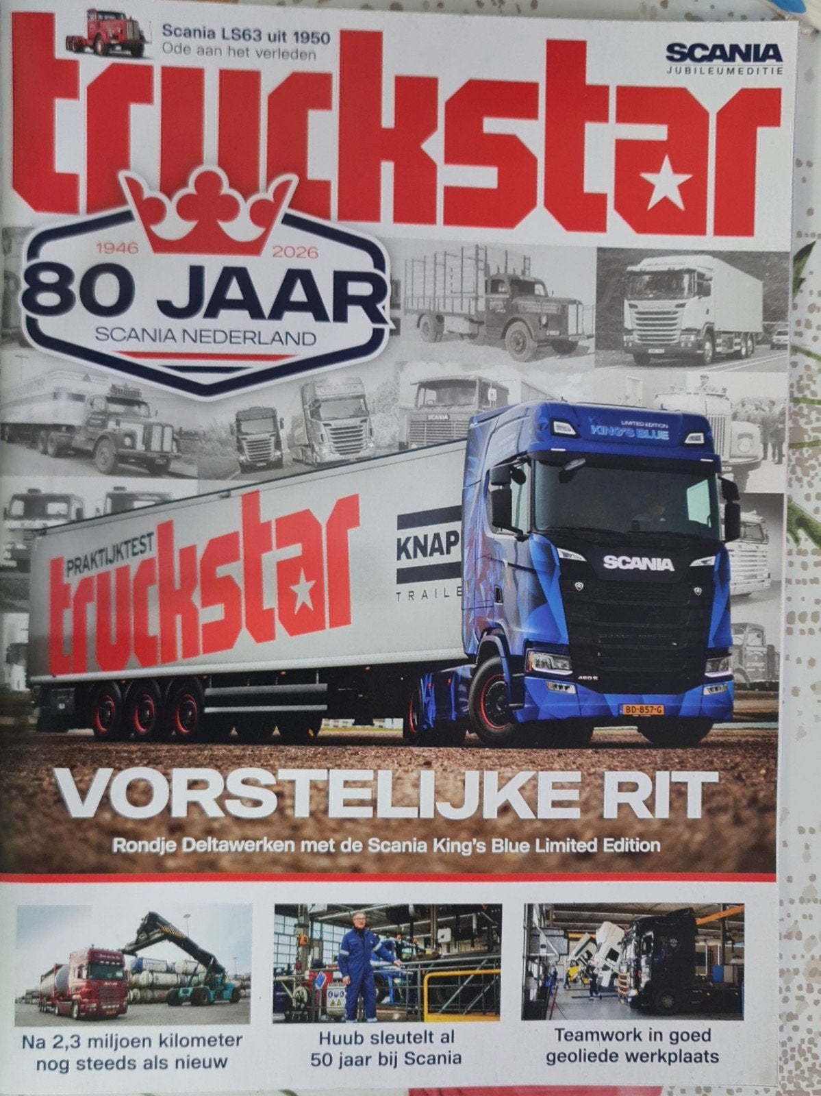 Truckstar Jubileumeditie: 80 Jaar Scania Nederland, Boeken, Auto's | Folders en Tijdschriften, Ophalen of Verzenden, Nieuw, Truckstar Redactie