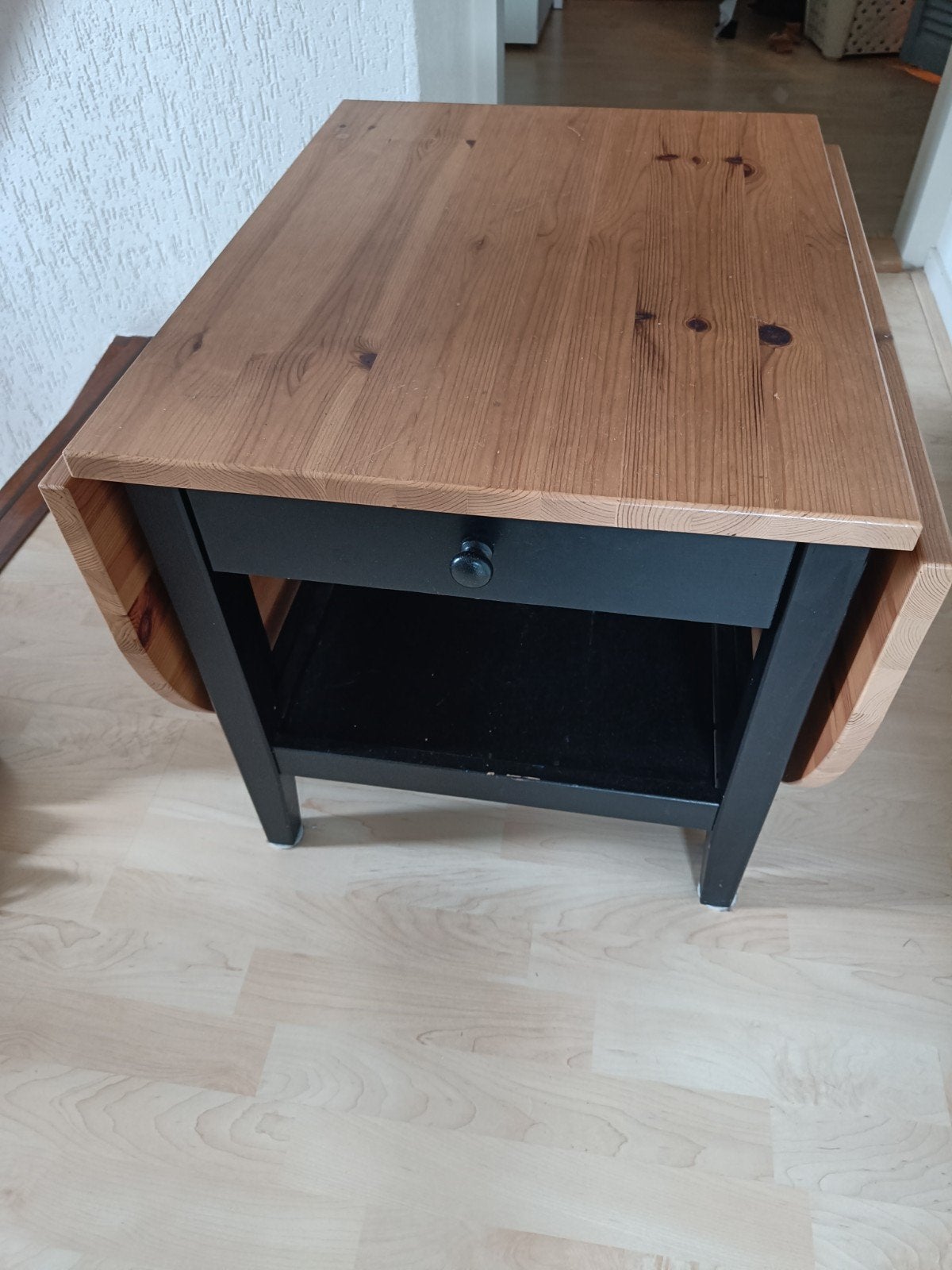 Uitschuifbare salontafel met opbergruimte, Gebruikt, 100 tot 150 cm, 50 tot 100 cm, Rechthoekig