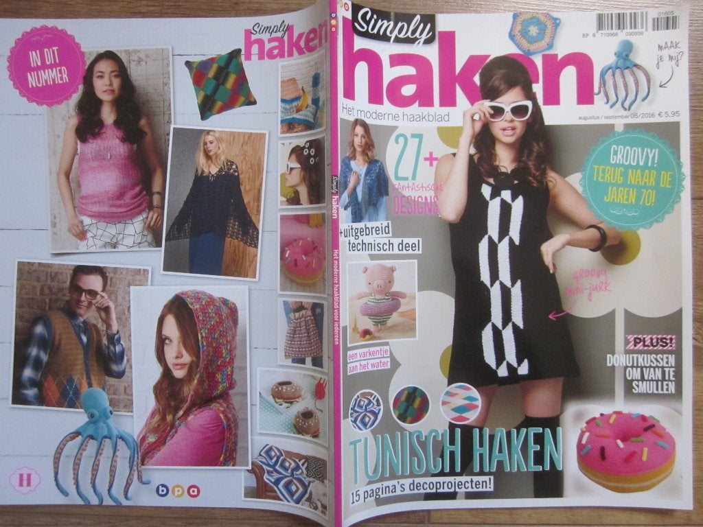 Simply haken Het moderne haakblad 05/2016 aug.sept., Ophalen of Verzenden, Zo goed als nieuw, Haken, Patroon of Boek