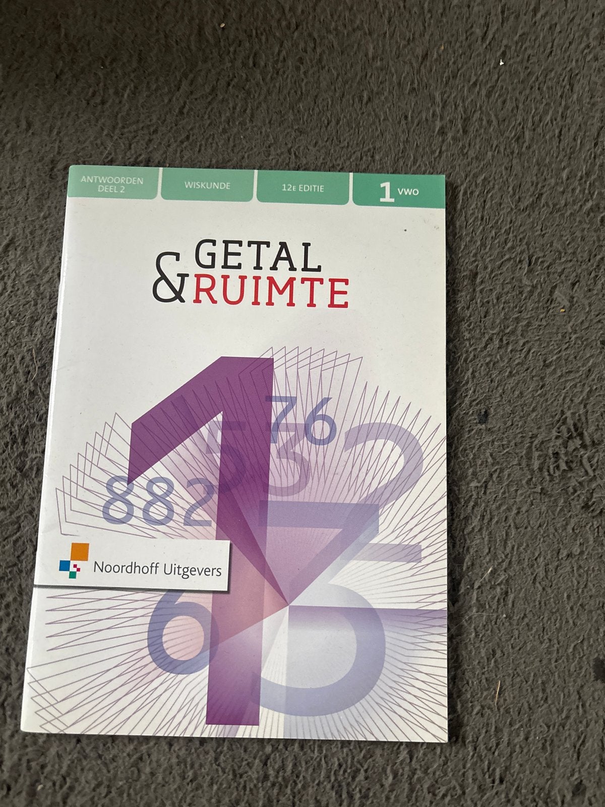 Getal & Ruimte Wiskunde Antwoorden Deel 2 12e editie 1 VWO, Ophalen of Verzenden, Zo goed als nieuw, VWO, Wiskunde A
