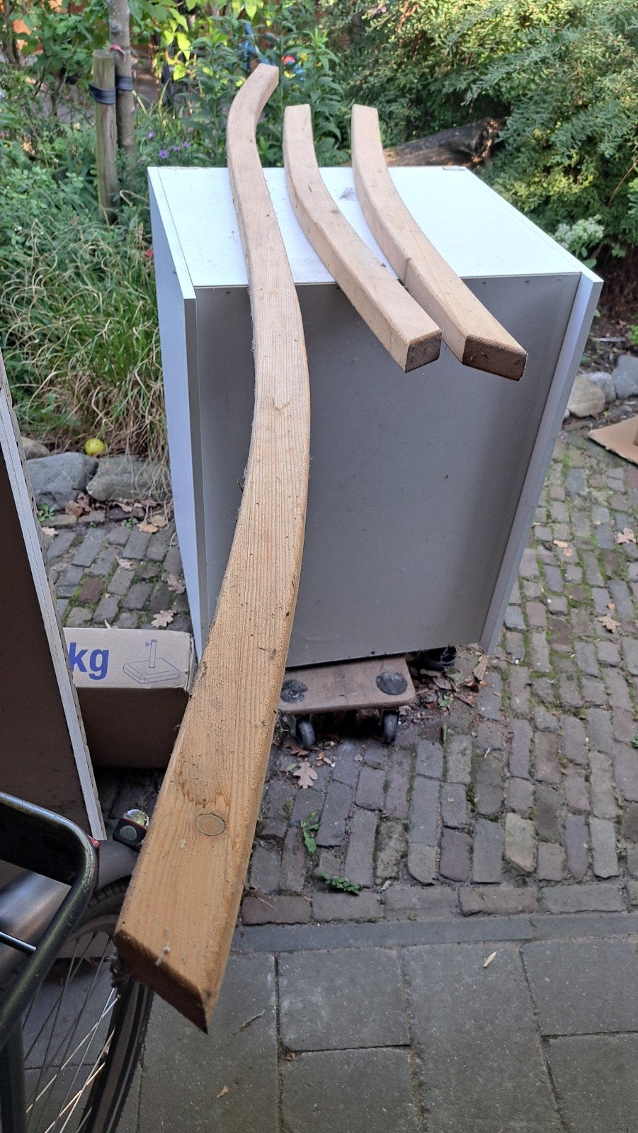 houten trap leuning, Ophalen, 50 mm of meer, Pallet, Minder dan 200 cm