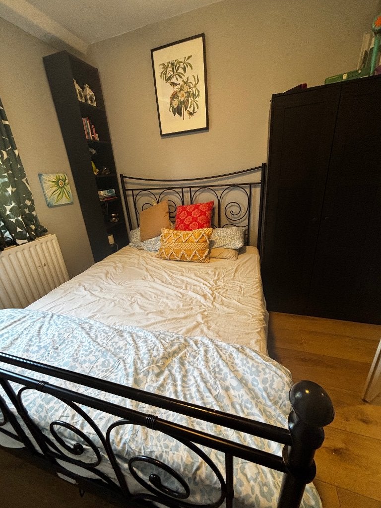 Ikea bed, Verstelbaar, Zwart, Tweepersoons, Ophalen of Verzenden