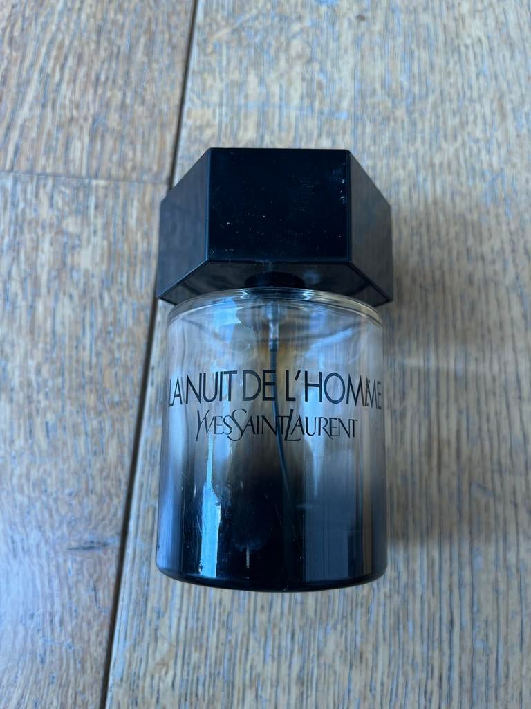 Lege parfumfles YSL La Nuit de l'Homme 100ml EDT, Ophalen of Verzenden, Gebruikt