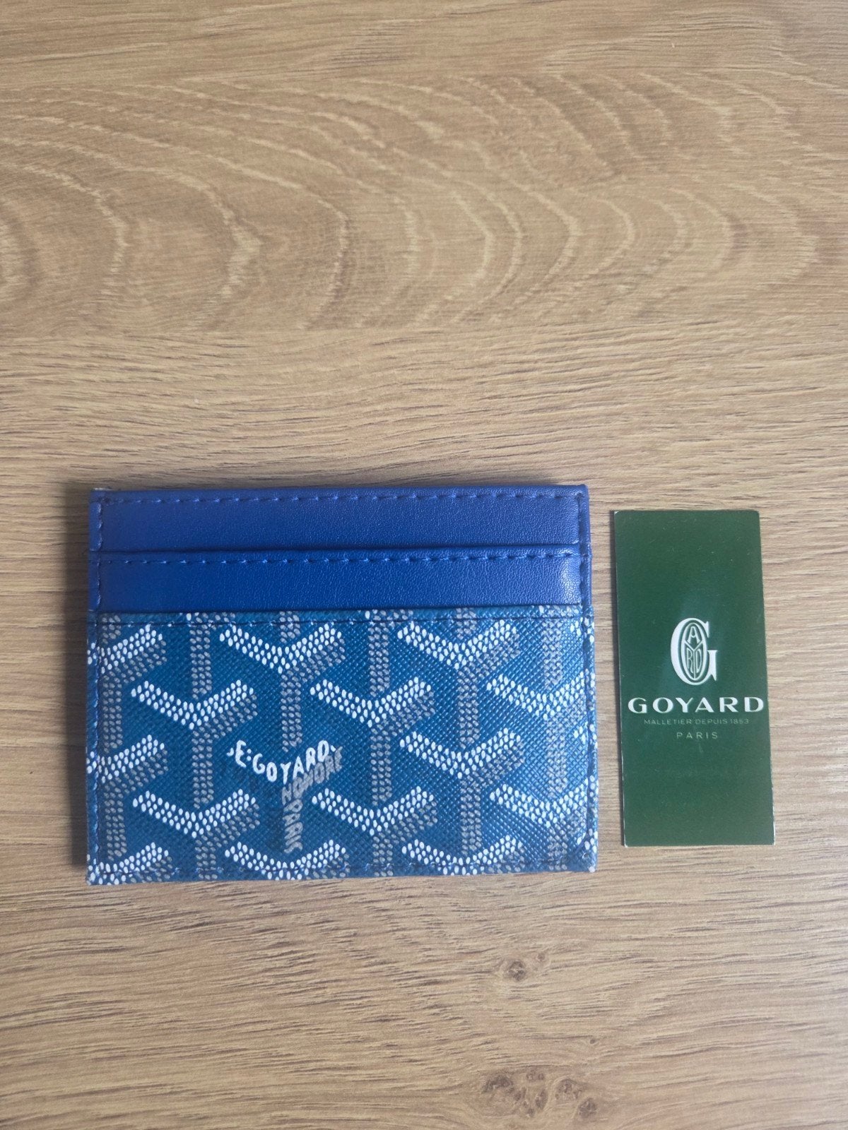 Goyard Kaarthouder - Blauw, Sieraden, Tassen en Uiterlijk, Portemonnees, Overige merken, Blauw, Ophalen of Verzenden, Zo goed als nieuw