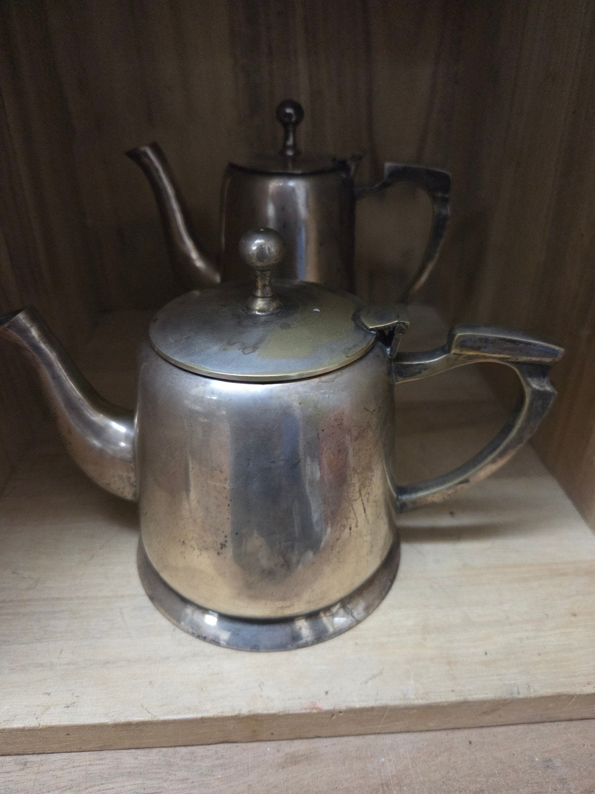 Vintage verzilverde theeset - 4-delig, Antiek en Kunst, Ophalen of Verzenden