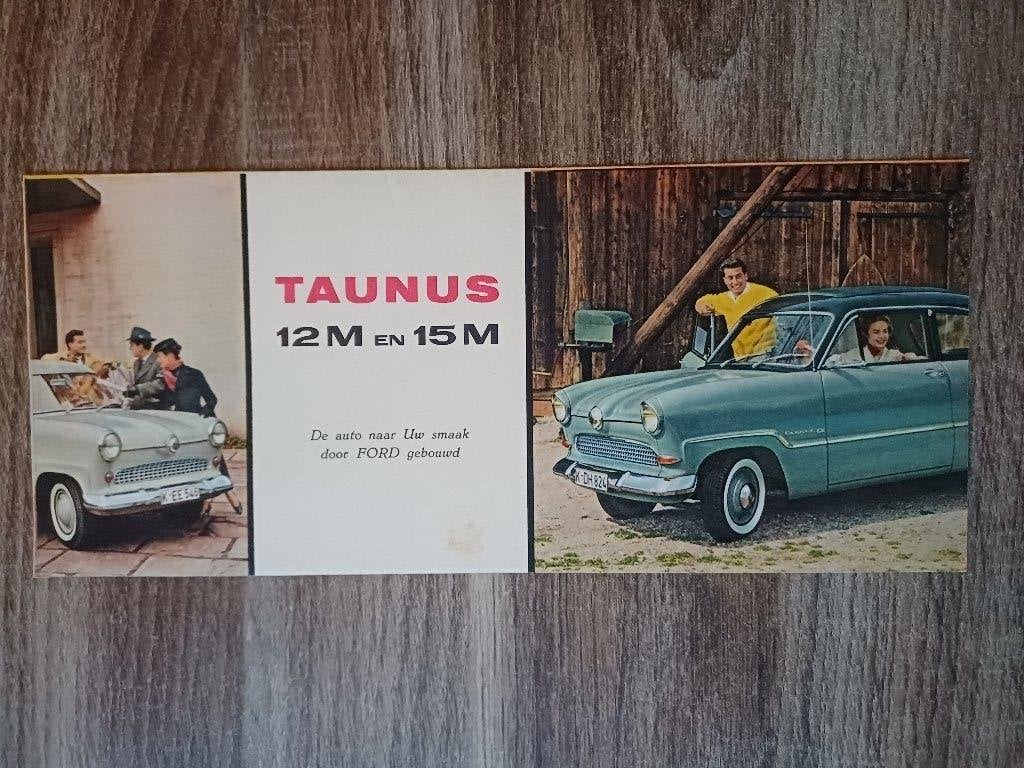 Ford Taunus 12M / 15M brochure uit 1959, Verzenden, Zo goed als nieuw, Ford