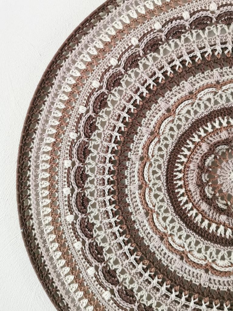 Mandala, Bohemian Brown, 60 cm, raamhanger/muurhanger, Wandhanger, Textiel, Nieuw, Ophalen of Verzenden