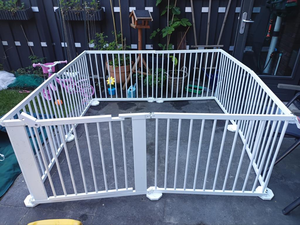Witte grondbox / Playpen  inklapbaar (72 cm), Ophalen, Gebruikt, Overige vormen