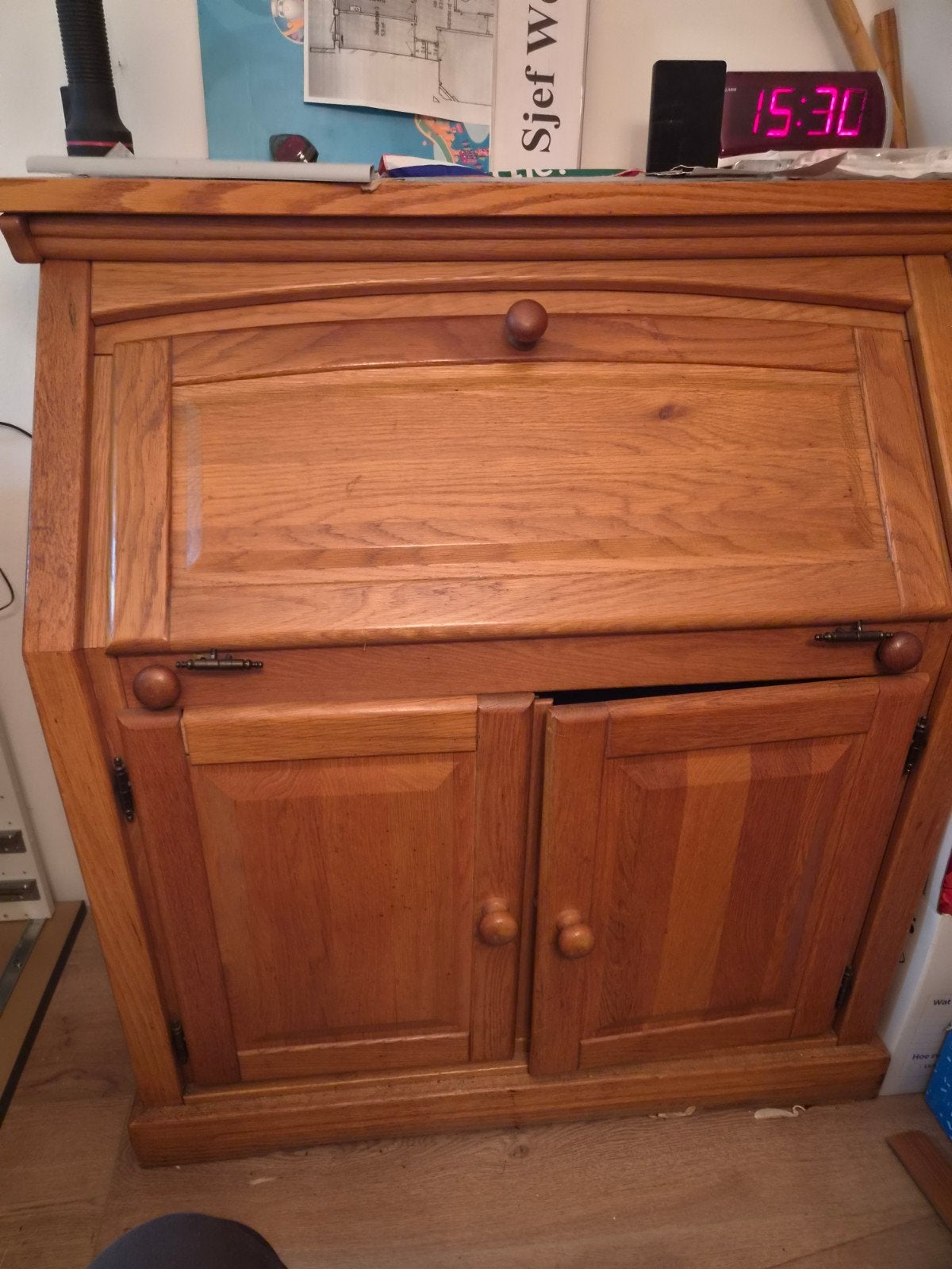 eiken secretaire, Huis en Inrichting, Ophalen