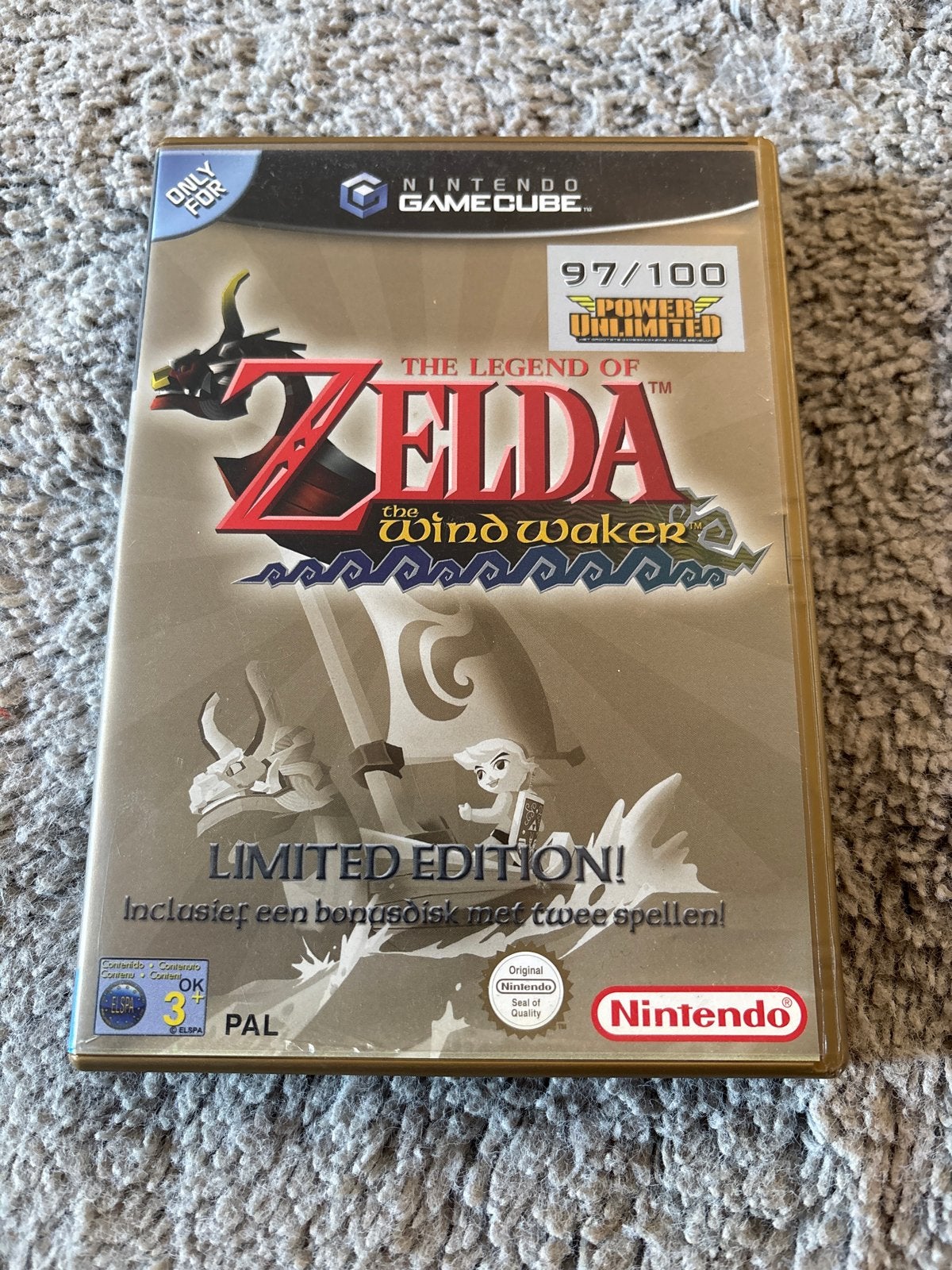 Zelda Wind Waker Limited Edition GameCube (PAL), Spelcomputers en Games, Games | Nintendo GameCube, Zo goed als nieuw, Avontuur en Actie