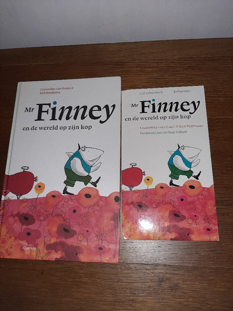 Mr Finney en de wereld op zijn kop (boek + luisterboek), Fictie algemeen, Ophalen of Verzenden, Zo goed als nieuw, Laurentien van Oranje & Sieb Posthuma