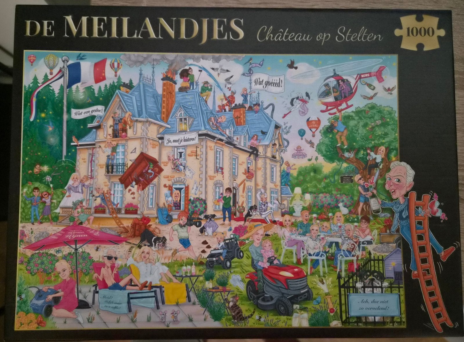 De Meilandjes - Château op Stelten Legpuzzel 1000 stukjes, Ophalen, 500 t/m 1500 stukjes, Zo goed als nieuw, Legpuzzel