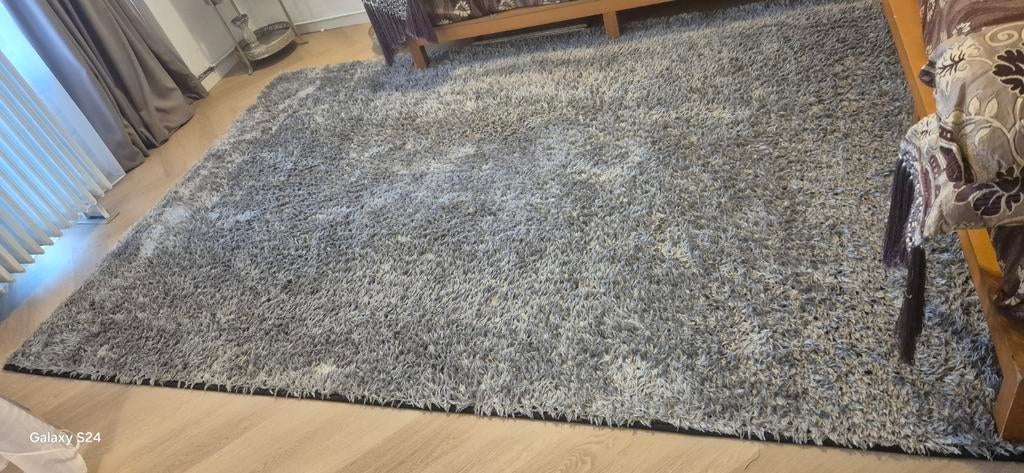 Grijs groot vloerkleed 290cmx196cm, Gebruikt, Modern, hoogpolig, 150 tot 200 cm, 200 cm of meer