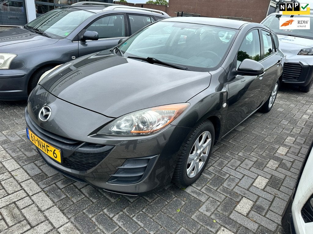 Mazda 3 2.0 GT-L AUTOMAAT/LPG G3/RIJDT GOED/PDC/CRUISE/APK!, Euro 5, Stof, Gebruikt, Zwart