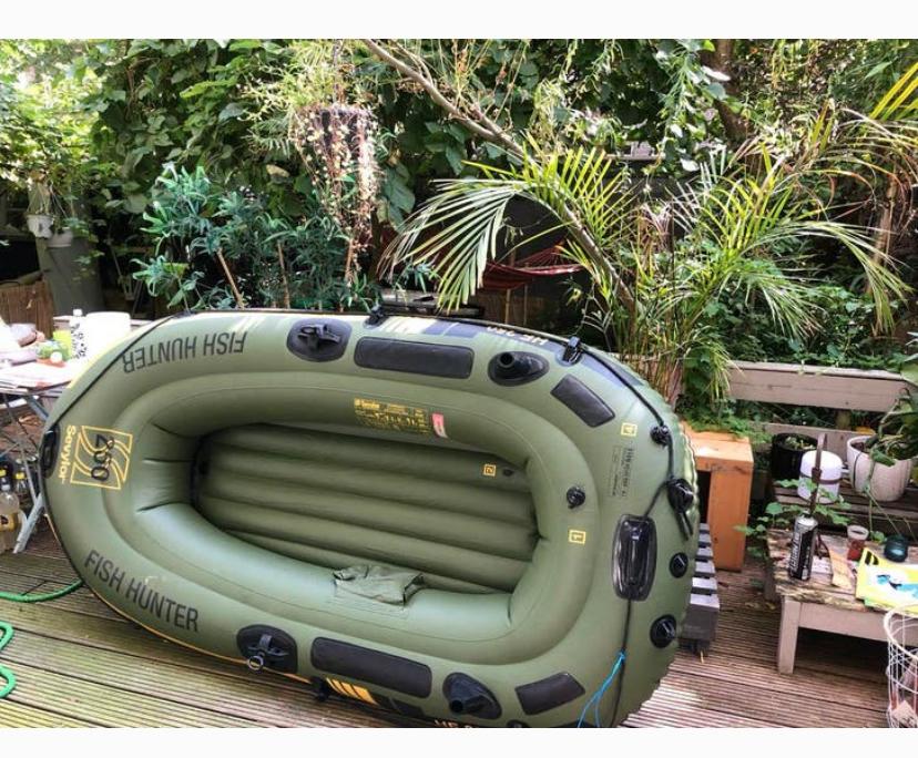 Opblaasbare rubberboot - Fish Hunter, Gebruikt, Met peddels, Overige typen, Twee personen