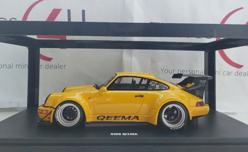GT Spirit 1:18 Porsche 911 (964) RWB Qeema 2024 geel nieuw, Ophalen of Verzenden, Nieuw, Auto, Overige merken