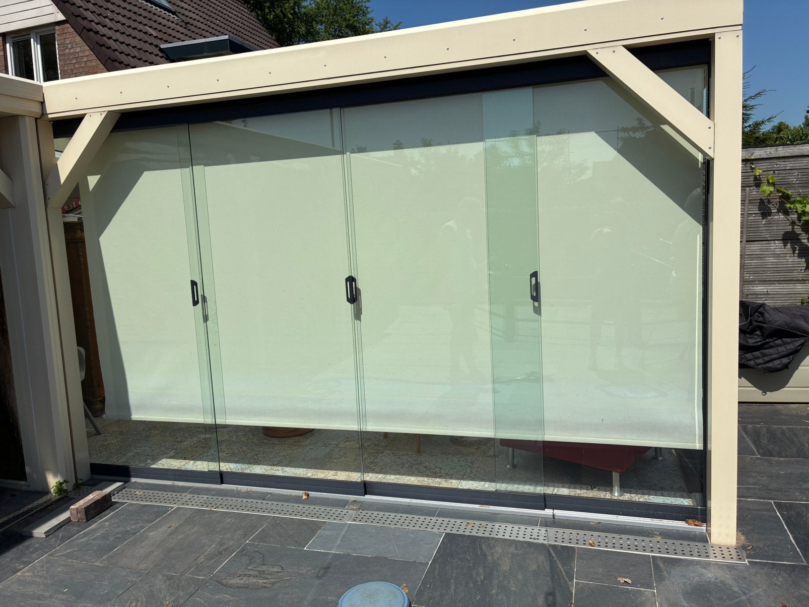 Last minute; Serre/overkapping met glazen schuifwand, Tuin en Terras, Ophalen, Zo goed als nieuw, Serre