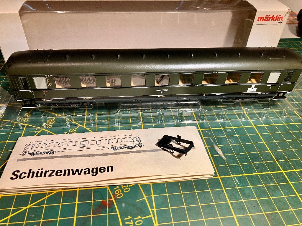 Märklin 43221 Schürzenwagen rijtuig 3e klasse tijdperk II, Wisselstroom, Gebruikt, Wagon, Ophalen of Verzenden