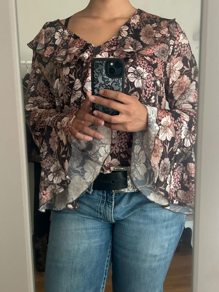 Dames blouse, Ophalen of Verzenden, Zo goed als nieuw, Maat 42/44 (L)