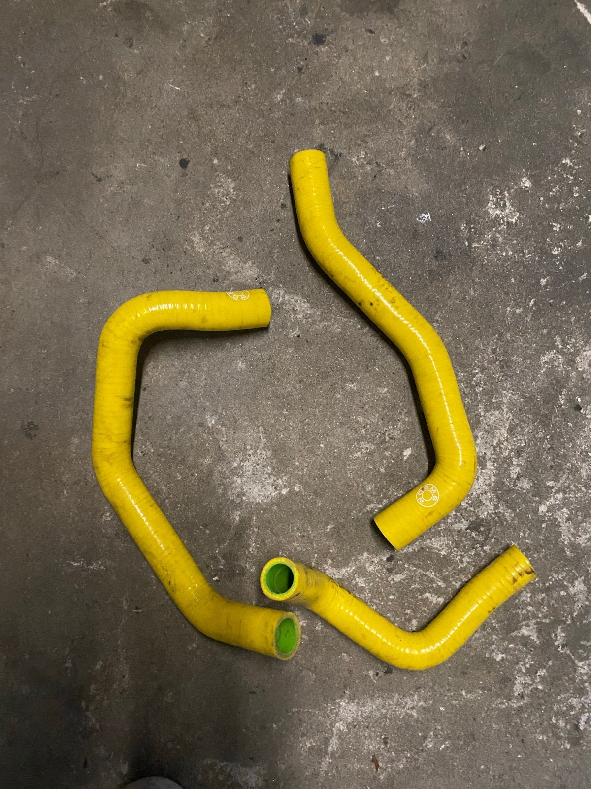 Kawasaki ZX6R (03-05) Samco Radiator Slangen Geel, Motoren, Onderdelen | Overige, Gebruikt, Ophalen of Verzenden