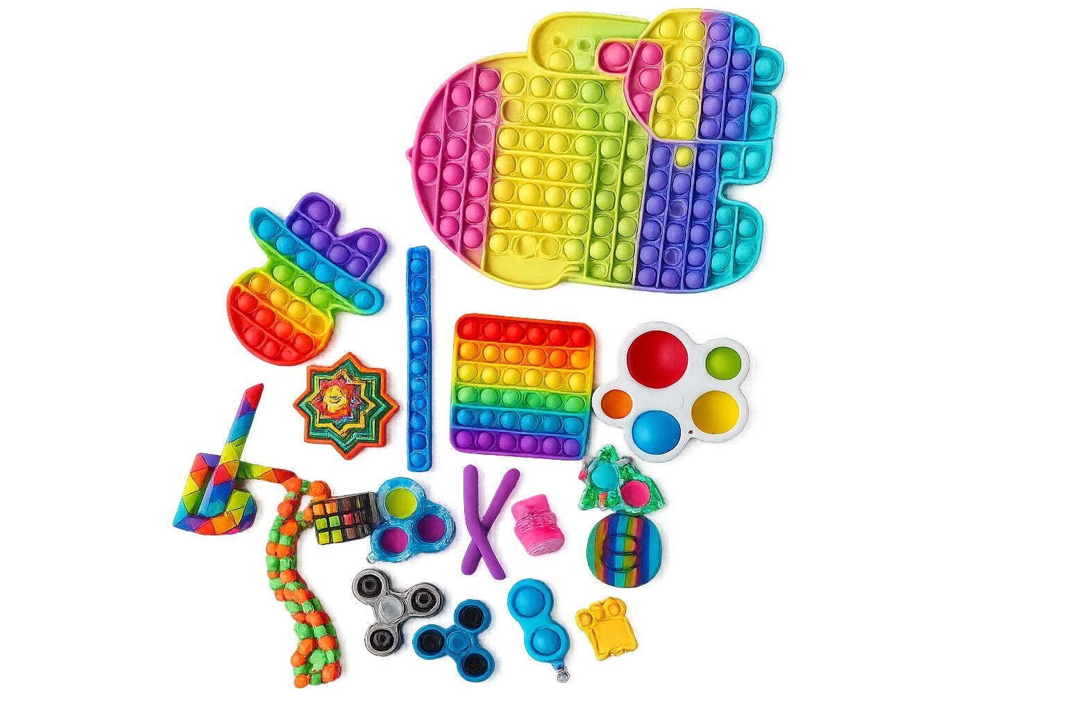 Grote set Fidget Toys - Pop-its, Spinners en meer!, Ophalen, Zo goed als nieuw