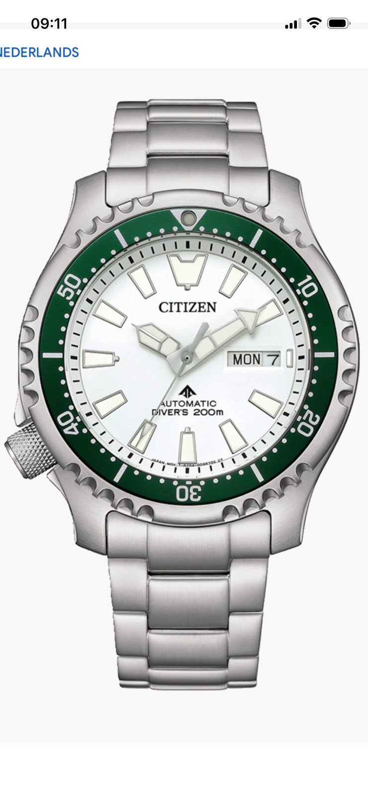 Citizen promaster limited edition, Ophalen, Staal, Staal, Zo goed als nieuw