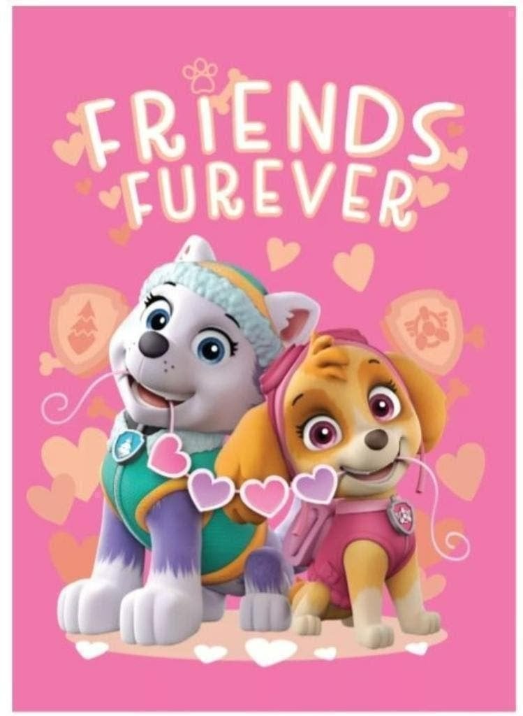 Paw Patrol Fleece Deken - Friends Forever Fleecedeken - Roze, Meisje, Nieuw, Ophalen of Verzenden, Deken of Dekbed