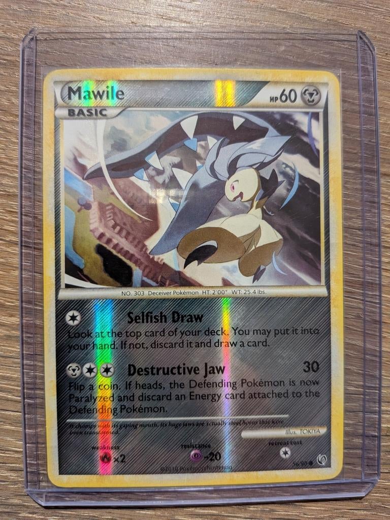 Mawile uit HGSS Undaunted 56/90 Reversed Foil, Ophalen of Verzenden, Zo goed als nieuw, Losse kaart, Foil