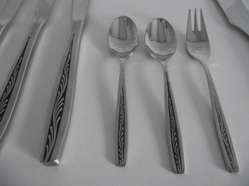 Gero zilmeta 521 takje 5 lepel 11,5 cm + broodmes 1970-1985, Antiek en Kunst, Antiek | Bestek, Ophalen of Verzenden
